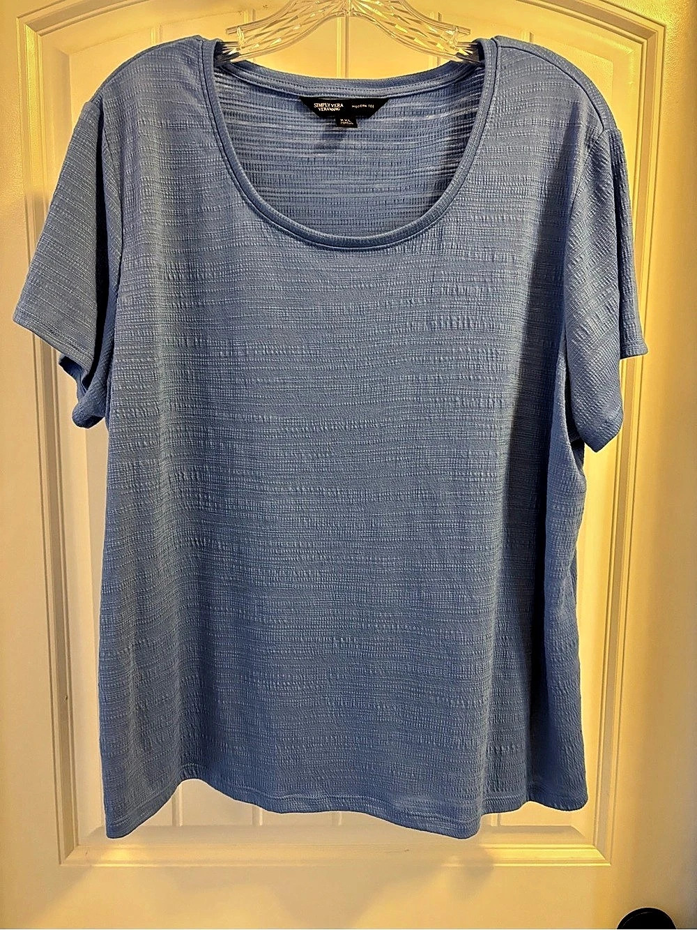 Simply Vera Wang Modern Tee Short Sleeve Blue XXL